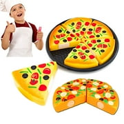 Bueautybox Pizza Set for Kids, Play Food Toy Set, Great for a Pretend Pizza Party,Fast Food Cooking And Cutting Play Set Toy